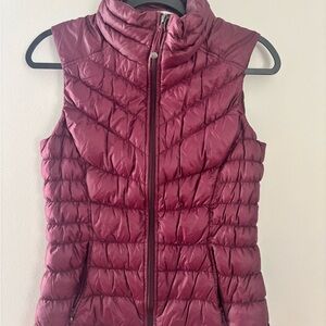 Athleta Maroon/ Burgundy Quilted Vest
